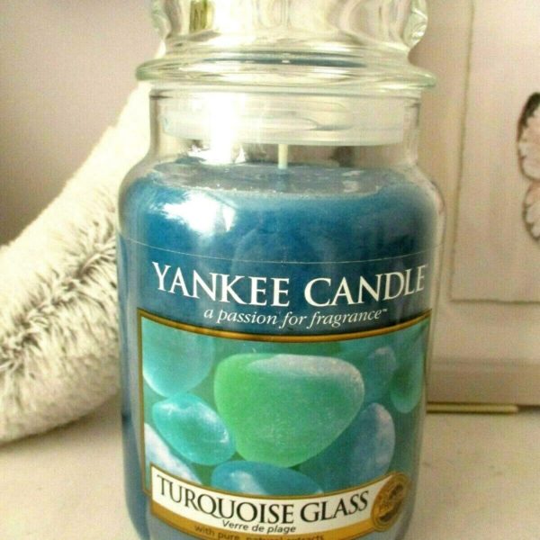 Yankee Candle - Turquoise Glass Large Jar - TheStore91